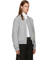 Женский серый шерстяной бомбер от Acne Studios