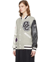 Женский серый шерстяной бомбер от Opening Ceremony