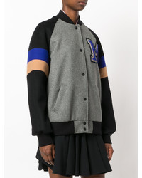 Женский серый шерстяной бомбер от MSGM