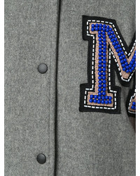 Женский серый шерстяной бомбер от MSGM