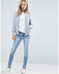 Женский серый шерстяной бомбер от Vila