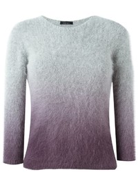 Женский серый шерстяной вязаный свитер от Roberto Collina