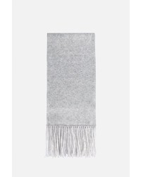 Мужской серый шерстяной вязаный шарф от AMI Alexandre Mattiussi
