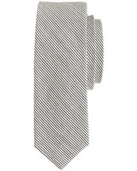 Серый шерстяной галстук в вертикальную полоску
