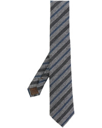 Мужской серый шерстяной галстук в вертикальную полоску от Church's