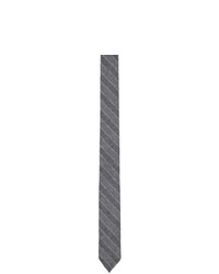 Серый шерстяной галстук в горизонтальную полоску