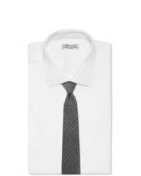 Мужской серый шерстяной галстук в горошек от Canali