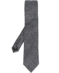 Мужской серый шерстяной галстук в клетку