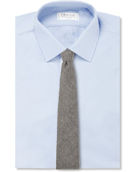 Мужской серый шерстяной галстук