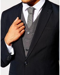 Мужской серый шерстяной галстук