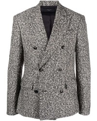 Мужской серый шерстяной двубортный пиджак от Amiri