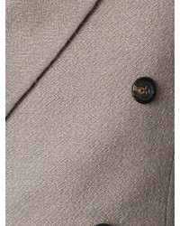 Мужской серый шерстяной двубортный пиджак от Rick Owens