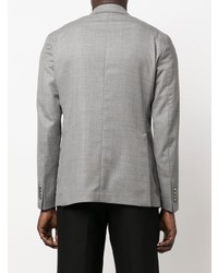 Мужской серый шерстяной двубортный пиджак от Tagliatore