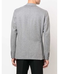 Мужской серый шерстяной двубортный пиджак от Eleventy