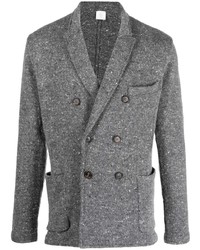 Мужской серый шерстяной двубортный пиджак от Eleventy