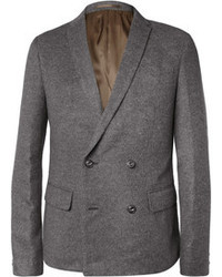 Мужской серый шерстяной двубортный пиджак от Kolor