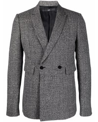 Мужской серый шерстяной двубортный пиджак от SAPIO