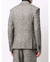 Мужской серый шерстяной двубортный пиджак от Amiri
