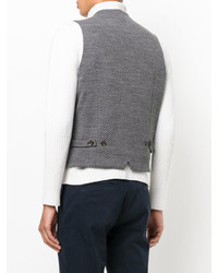 Серый шерстяной жилет от Eleventy