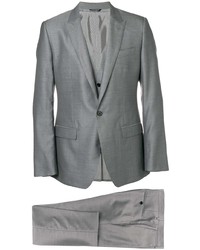 Серый шерстяной костюм-тройка от Dolce & Gabbana
