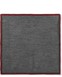 Серый шерстяной нагрудный платок от Brioni