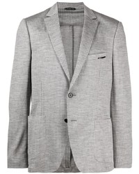 Мужской серый шерстяной пиджак в вертикальную полоску от Tonello