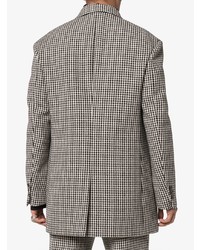 Мужской серый шерстяной пиджак в клетку от Gucci