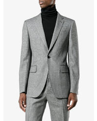 Мужской серый шерстяной пиджак в клетку от Calvin Klein 205W39nyc