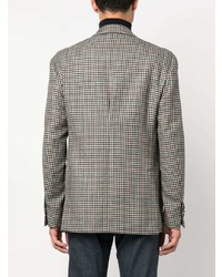 Мужской серый шерстяной пиджак в клетку от Lardini