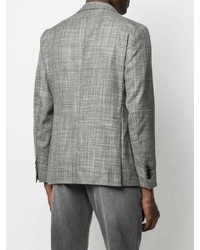 Мужской серый шерстяной пиджак в клетку от Tagliatore