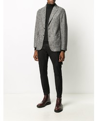 Мужской серый шерстяной пиджак в клетку от Tonello
