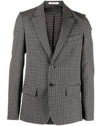 Мужской серый шерстяной пиджак в мелкую клетку от Valentino