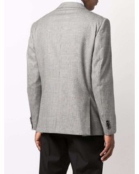 Мужской серый шерстяной пиджак в шотландскую клетку от Caruso