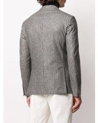 Мужской серый шерстяной пиджак в шотландскую клетку от Eleventy