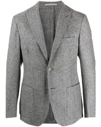 Мужской серый шерстяной пиджак в шотландскую клетку от Eleventy