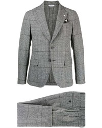 Мужской серый шерстяной пиджак в шотландскую клетку от Manuel Ritz