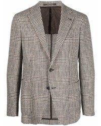 Мужской серый шерстяной пиджак в шотландскую клетку от Tagliatore