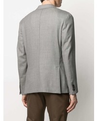 Мужской серый шерстяной пиджак с геометрическим рисунком от Z Zegna