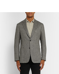 Мужской серый шерстяной пиджак с узором "в ёлочку" от Dunhill
