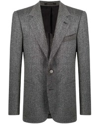 Мужской серый шерстяной пиджак с узором "в ёлочку" от Tagliatore