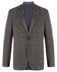 Мужской серый шерстяной пиджак с узором "гусиные лапки" от Altea
