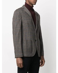 Мужской серый шерстяной пиджак с узором "гусиные лапки" от Altea