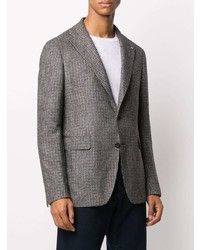 Мужской серый шерстяной пиджак с узором "гусиные лапки" от Tagliatore