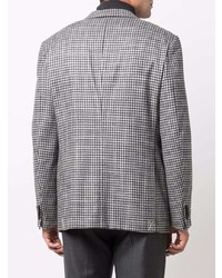 Мужской серый шерстяной пиджак с узором "гусиные лапки" от Ermenegildo Zegna