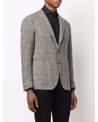 Мужской серый шерстяной пиджак с узором "гусиные лапки" от Tagliatore