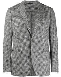 Мужской серый шерстяной пиджак с узором "гусиные лапки" от Tonello
