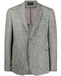 Мужской серый шерстяной пиджак с узором "гусиные лапки" от Z Zegna