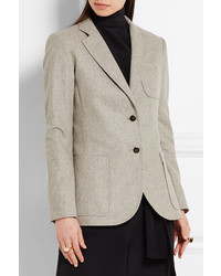 Женский серый шерстяной пиджак от Vanessa Seward