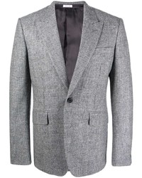 Мужской серый шерстяной пиджак от Alexander McQueen