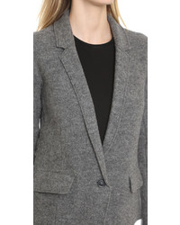 Женский серый шерстяной пиджак от Nili Lotan